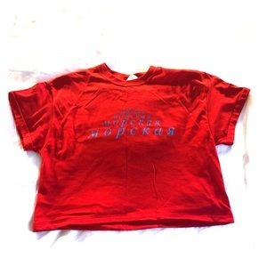 морская Custom Urban Outfitters Cropped T Shirt